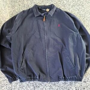 Polo Ralph Lauren Blue Vtg 90's Harrington Chore Bomber Jacket XXL